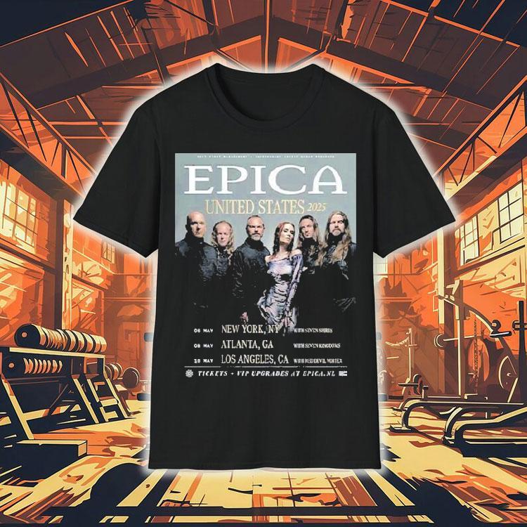 Epica 2025 US concert schedule tshirt 4 Epica Us Concert Schedule T Tshirt