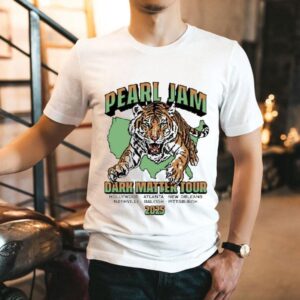 Rock the 2025 tour with Pearl Jams dark vibe tiger t-shirt