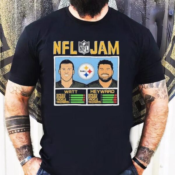Pittsburgh Steelers stars TJ Watt and Cameron Heyward NFL tribute t-shirt