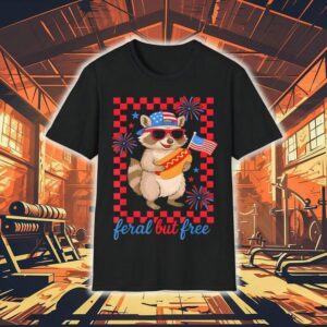 Wild And Proud July Fourth Raccoon Tshirt
