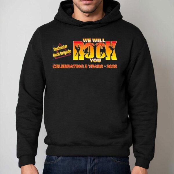 Rochester Rock Brigade Marks 3 Years With We Will Rock You T-shirt