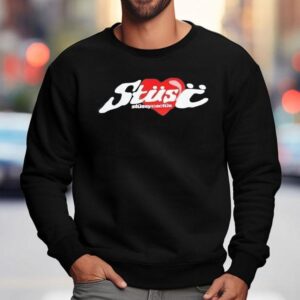 Stylish Stussy Desert Cactus Print Sweatshirt