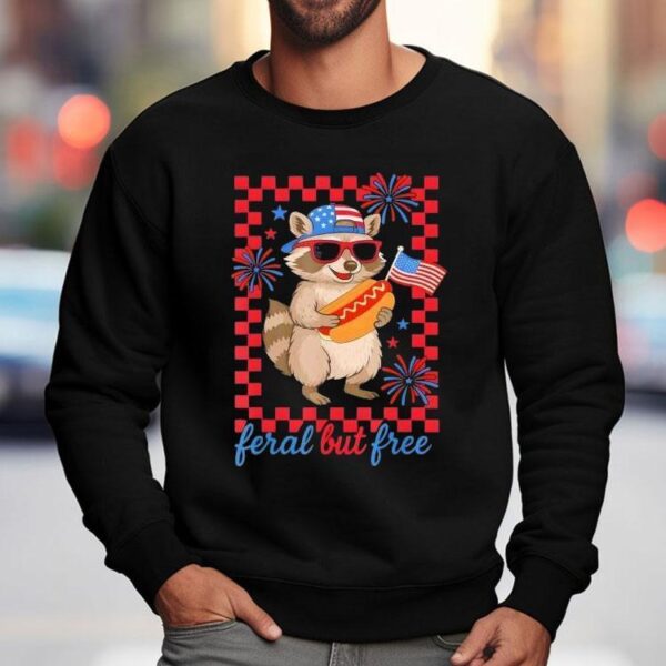Wild And Proud July Fourth Raccoon Tshirt