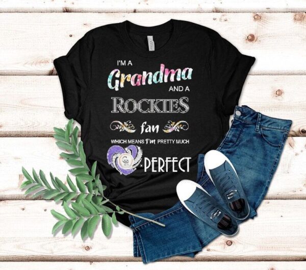 As a proud grandma and devoted Colorado Rockies supporter this diamond heart design is my perfect t-shirt