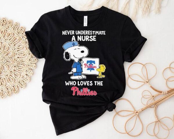 Celebrate Nurses Who Are DieHard Philadelphia Phillies Fans With This Snoopy And Woodstock TShirt