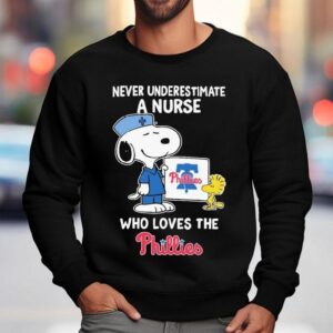 Celebrate Nurses Who Are Diehard Philadelphia Phillies Fans With This Snoopy And Woodstock T Sweatshirt
