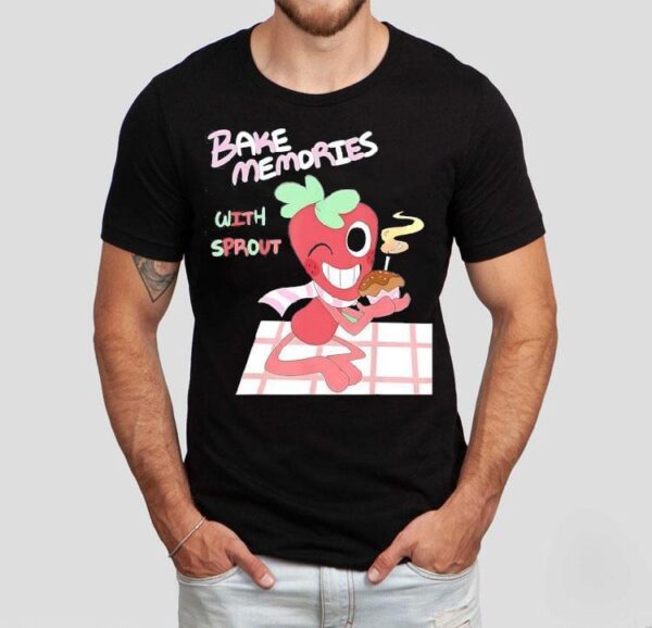 Cherish Sweet Moments In A Blooming Strawberry Print T-shirt