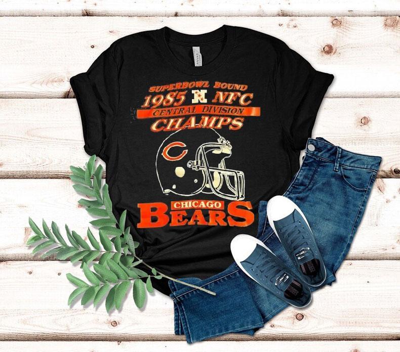 1985 Chicago Bears NFC Champions Retro Super Bowl T-shirt 4 Chicago Bears Nfc Champions Retro Super Bowl Tshirt