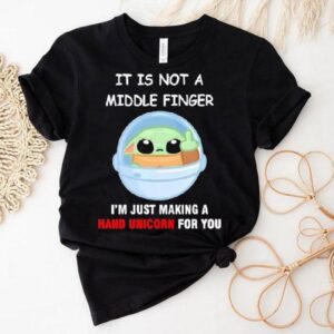 Baby Yoda creating a magical hand unicorn just for you t-shirt