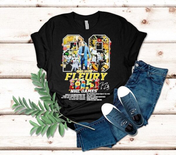 Celebrating Marc Andre Fleurys 1151 NHL game milestones with this stylish tshirt
