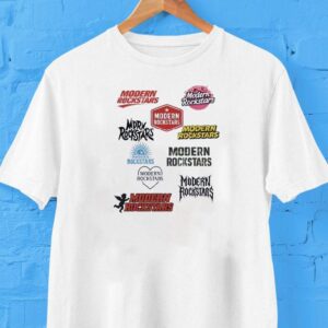 Contemporary music icons showcase diverse logo designs t-shirt