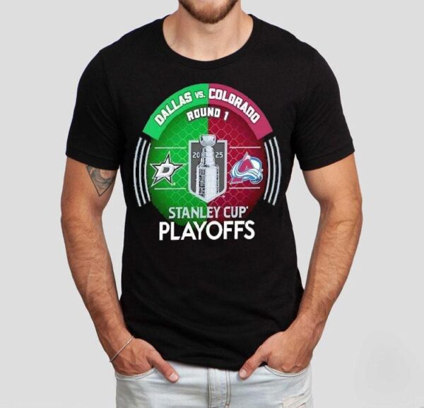 Exciting 2025 NHL playoff showdown between Dallas and Colorado t-shirt