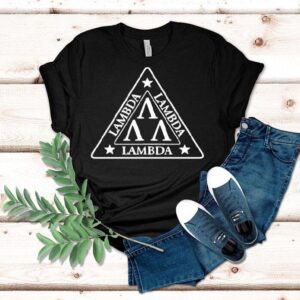 Greek Letter Trio Design On Comfortable T-shirt