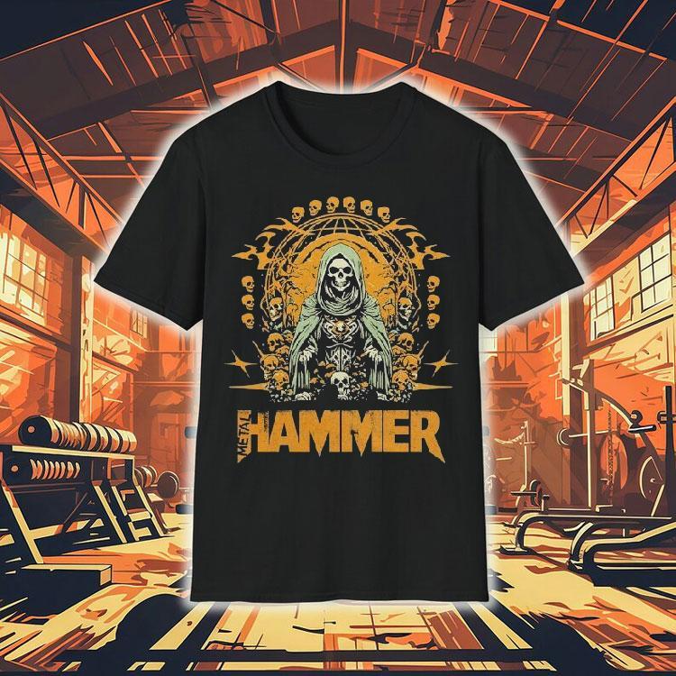 Grim reaper skull globe design metal hammer tshirt 4 Grim Reaper Skull Globe Design Metal Hammer T Tshirt