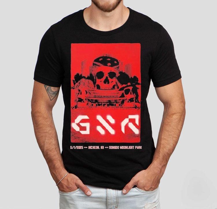 Guns N Roses 2025 Korea concert at Incheon Moonlight Park tshirt 4 Guns N Roses Korea Concert At Incheon Moonlight Park T Tshirt