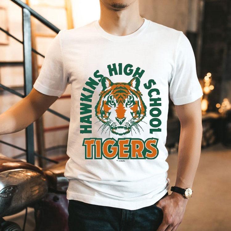Hawkins Tigers vintage design from Stranger Things t-shirt 2 Hawkins Tigers Vintage Design From Stranger Things Tshirt