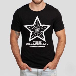 Heroic style with this red guardian t-shirt