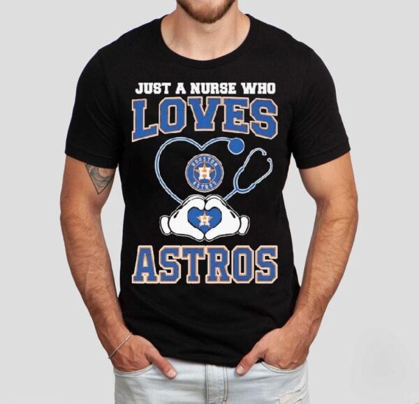 Houston Astros Fan Shows Team Spirit With Heart Hands Tshirt