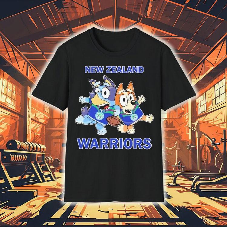 New Zealand Warriors inspired Bluey graphic t-shirt 4 New Zealand Warriors Inspired Bluey Graphic Tshirt