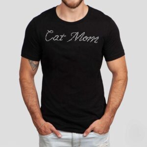 Sparkling rhinestone design for feline lovers t-shirt
