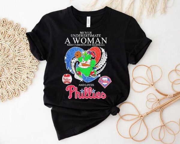 Strong women who know baseball and adore the Phillies mascot deserve this awesome tshirt