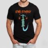 Stylish black crocodile print king stingray t-shirt