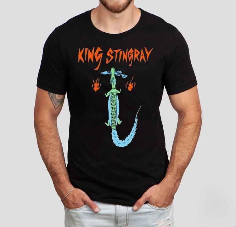 Stylish black crocodile print king stingray t-shirt 4 Stylish Black Crocodile Print King Stingray Tshirt