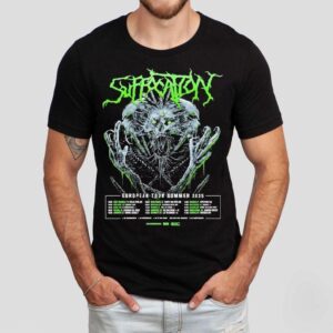 Suffocation kicks off their 2025 Europe journey in France this August t-shirt