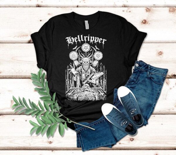 Unleash darkness with this hellish ritual t-shirt