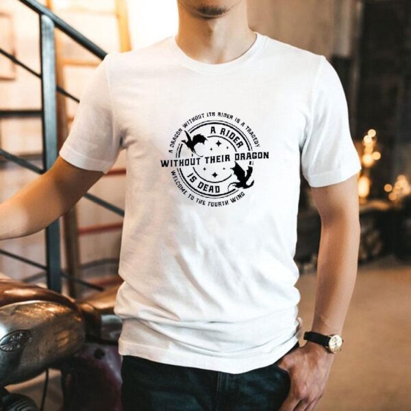 A Lone Dragon Mourns Its Lost Rider Fourth Wing Tshirt