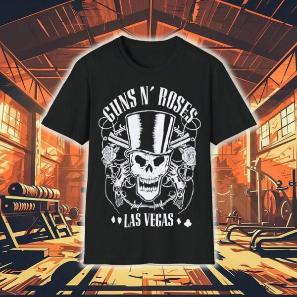 Guns N Roses Vegas skull design tshirt