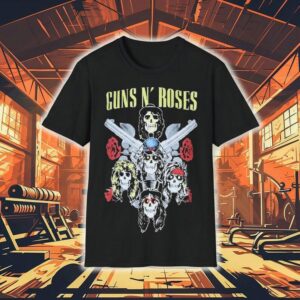 Guns N Roses vintage rock band tour design tshirt