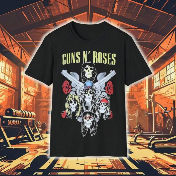 Guns N Roses vintage rock band tour design tshirt