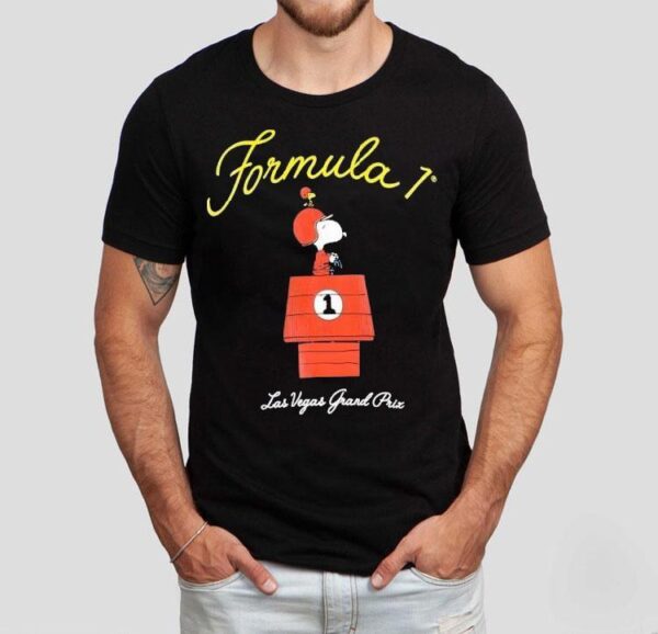Las Vegas F1 race inspired Snoopy graphic t-shirt