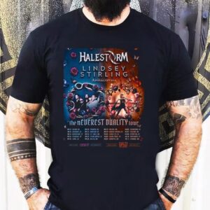 Lindsey Stirling Halestorm 2025 tour exclusive duality design tshirt