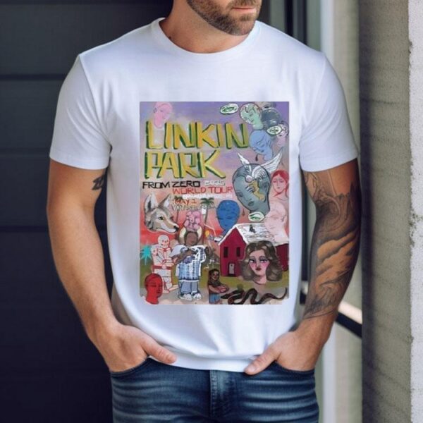 Linkin Park 2025 concert at Van Andel Arena with exclusive Sofia Enriquez art t-shirt