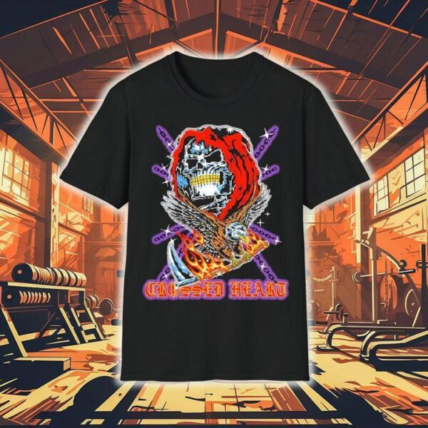 Ruthless design with crossed heart motif tshirt