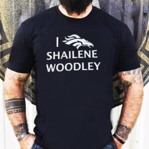Shailene Woodley wears Denver Broncos inspired t-shirt