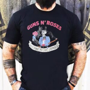 Skeleton rock vibes with Guns N Roses jungle tee t-shirt