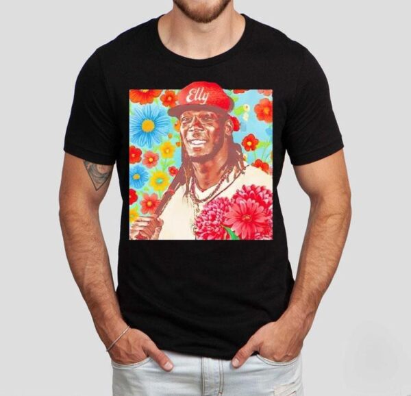 Stylish Elly De La Cruz Floral Pocket Design Tshirt