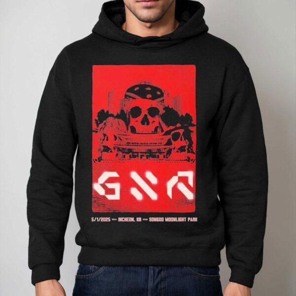 Guns N Roses 2025 Korea concert at Incheon Moonlight Park tshirt