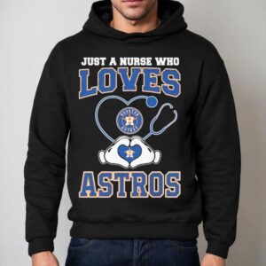 Houston Astros Fan Shows Team Spirit With Heart Hands T Hoodie