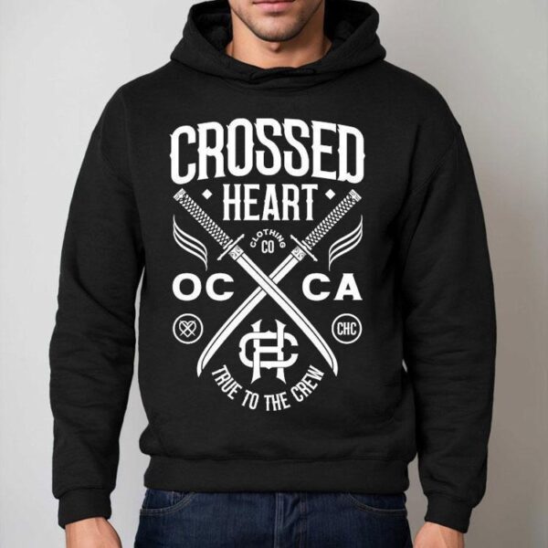 Loyal Crew Design With Heart And Sword Art T-shirt