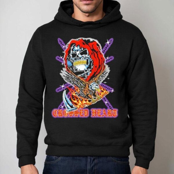 Ruthless design with crossed heart motif tshirt