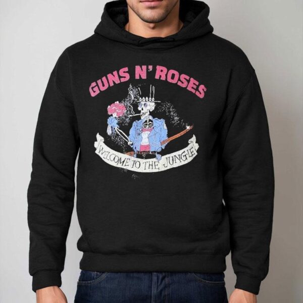 Skeleton rock vibes with Guns N Roses jungle tee t-shirt