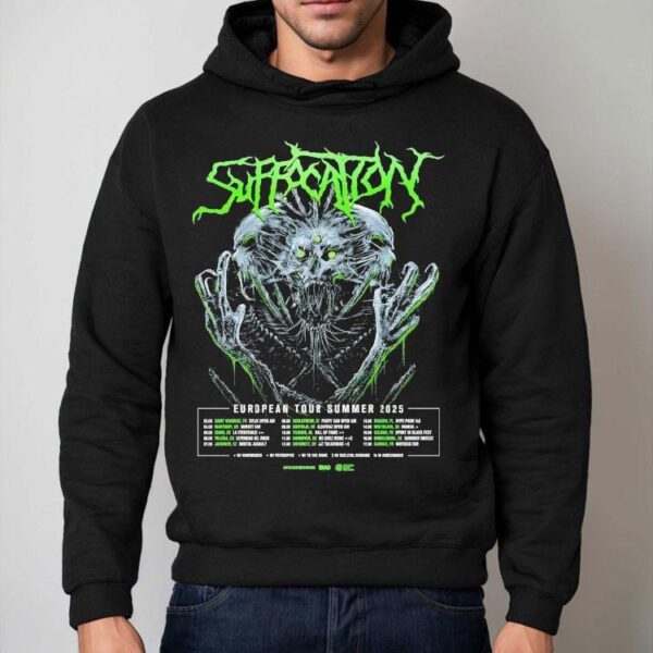 Suffocation kicks off their 2025 Europe journey in France this August t-shirt