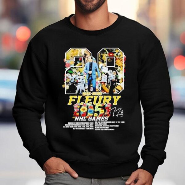 Celebrating Marc Andre Fleurys 1151 NHL game milestones with this stylish tshirt