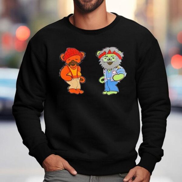 Funny Stoner Bear Design T-shirt