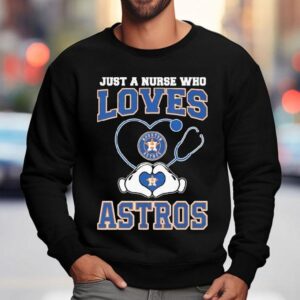 Houston Astros Fan Shows Team Spirit With Heart Hands T Sweatshirt