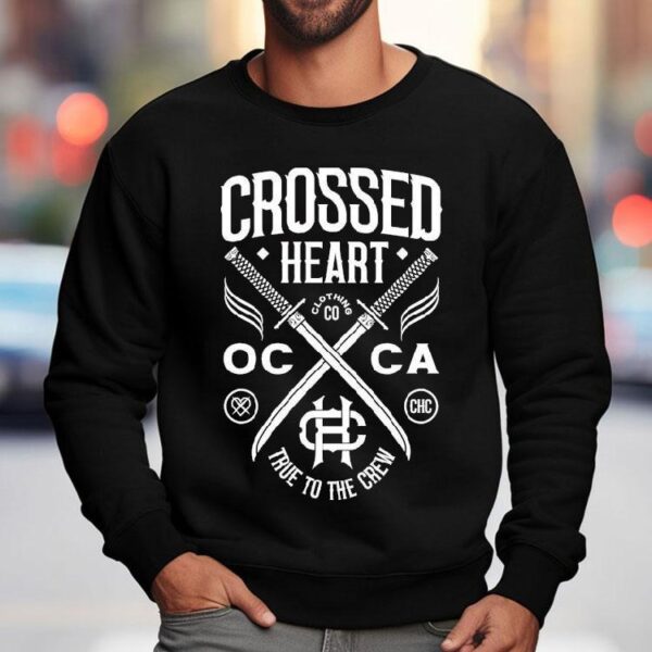 Loyal Crew Design With Heart And Sword Art T-shirt